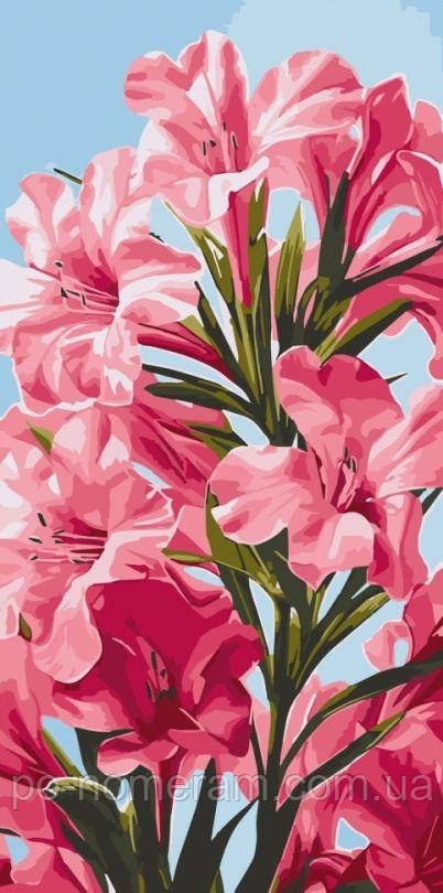 Новинка Картина за номерами ArtCraft Рожеві кввіти (ACR-13100-AC) 40 х 80 см, фото 1