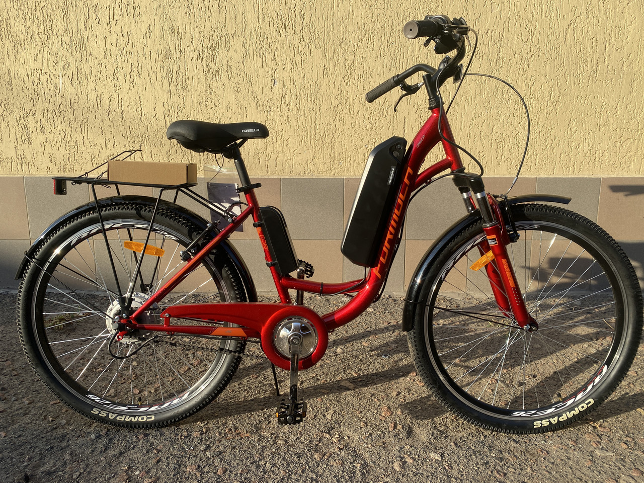 Велосипед з електроприводом 26" ST Formula eOMEGA Vbr рама-18" 36B 10А*г 350Вт червоний 2024