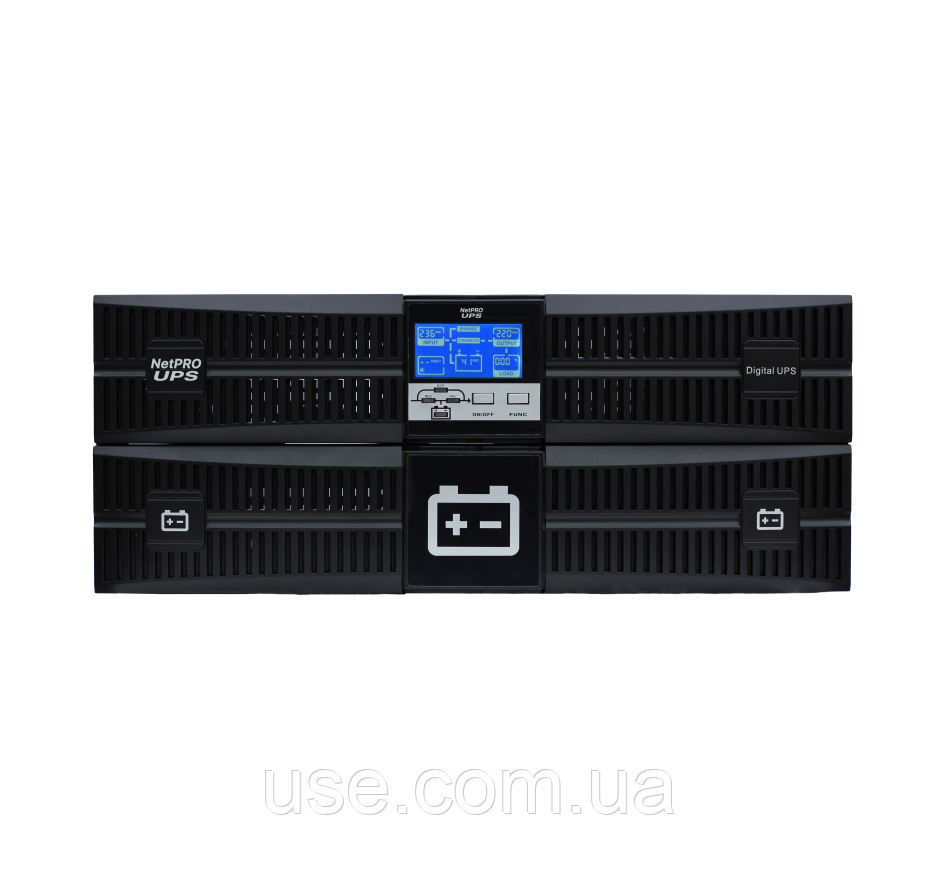 ДБЖ UPS 3000 кВА 2,7кВт, 1:1 фазу,  220 В, V,  On-line в стійкову шафу, ДБЖ з внутрішніми акумуляторами, резервування живлення