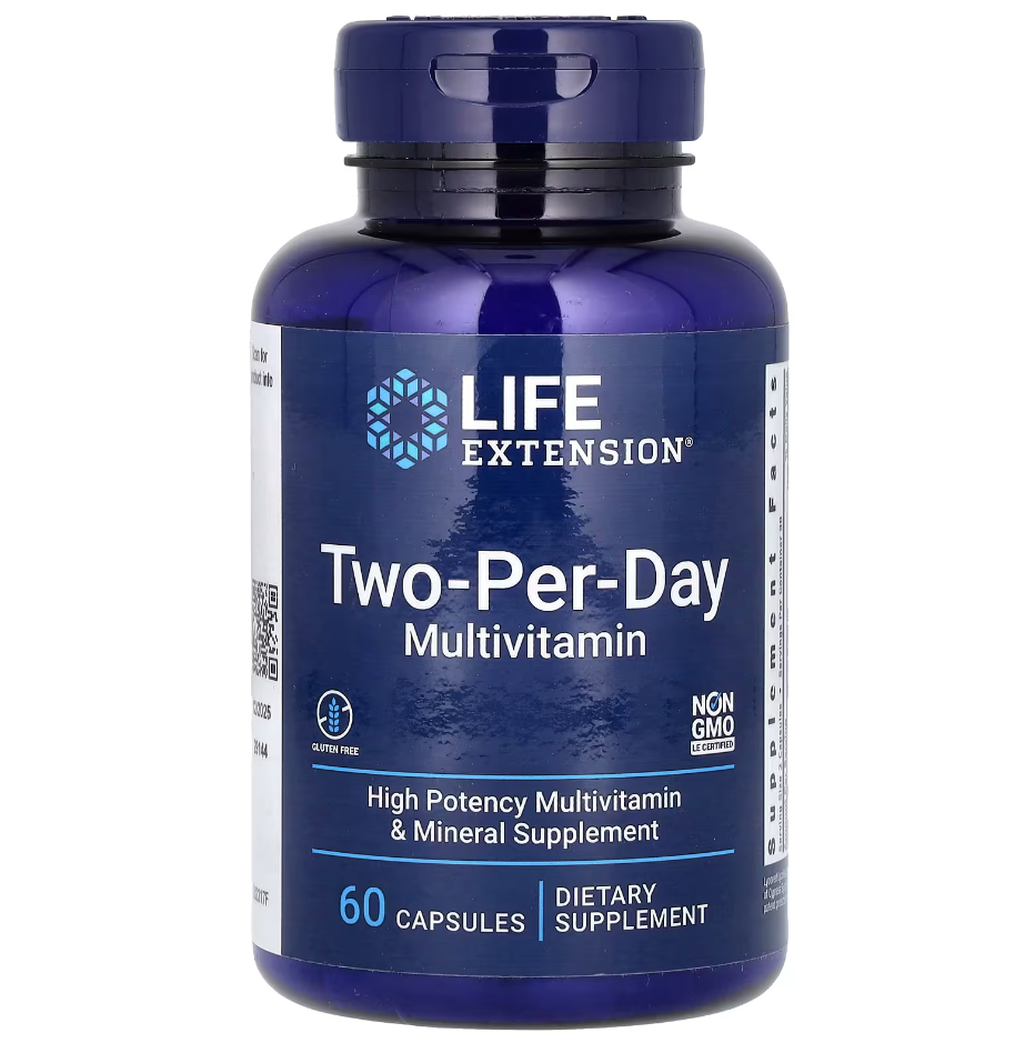 Мультивітаміни для вживання двічі на день Two-Per-Day Life Extension 60 капсул