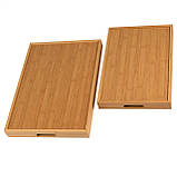 Набір підносів для сніданку Supretto з бамбука 2 шт. (7898), фото 3