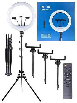 Кільцева LED лампа RL-18 45см 220V 3 крепл.тел. + пульт + чохол Детальніше: https://fotosvet.com.ua/ua/p157111