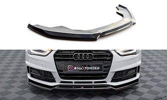 Сплітер Audi A4 B8 Competition тюнінг обвіс губа спідниця елерон (V2)