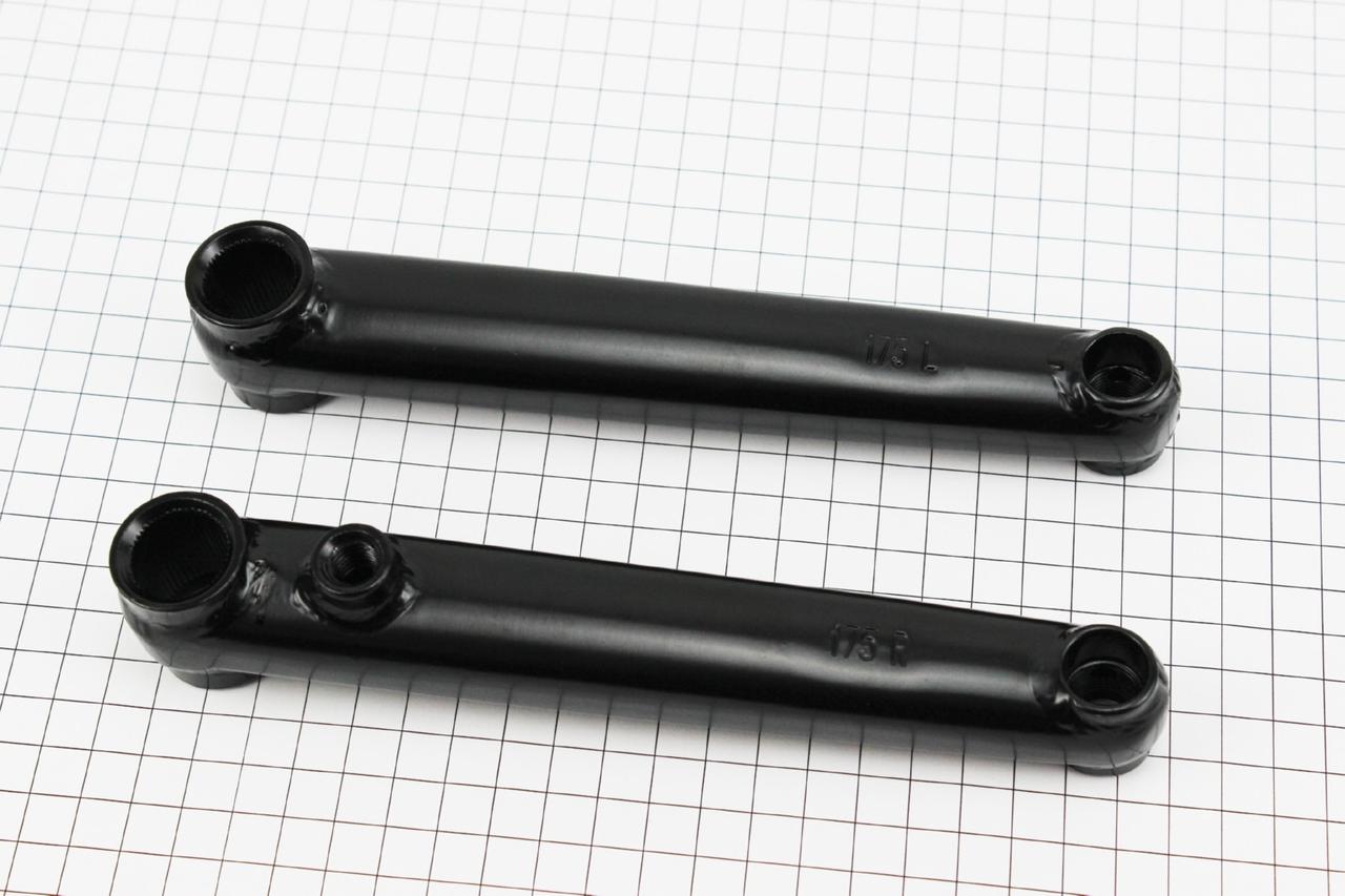 УЦІНКА вело Шатуни "шліци 48T-19мм" 175мм BMX, чорні KL-8800S (без болта), ВЕЛОЗАПЧАСТИНИ, SV-403340, фото 1