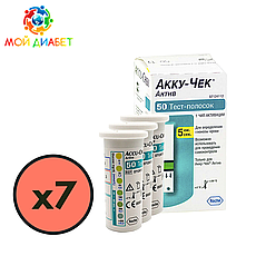 Тест-смужки Accu-Chek Active 350 шт. у 7 флаконах по 50 шт. в упаковці