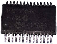 Порожній Мікроконтроллер PIC16F886-I/SS, SSOP-28