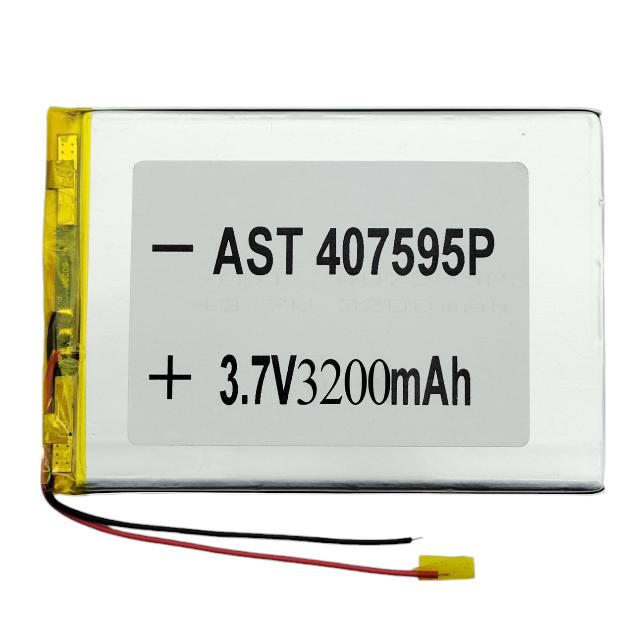 Акумулятор Li-pol 3,7V 3200mA 407595P з контролером заряду (4 х 69 х 99 мм)