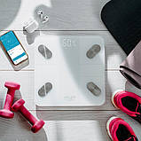 Скляні ваги підлогові Adler AD 8186 (до 180кг, контроль за масою тіла, блютуз), фото 8