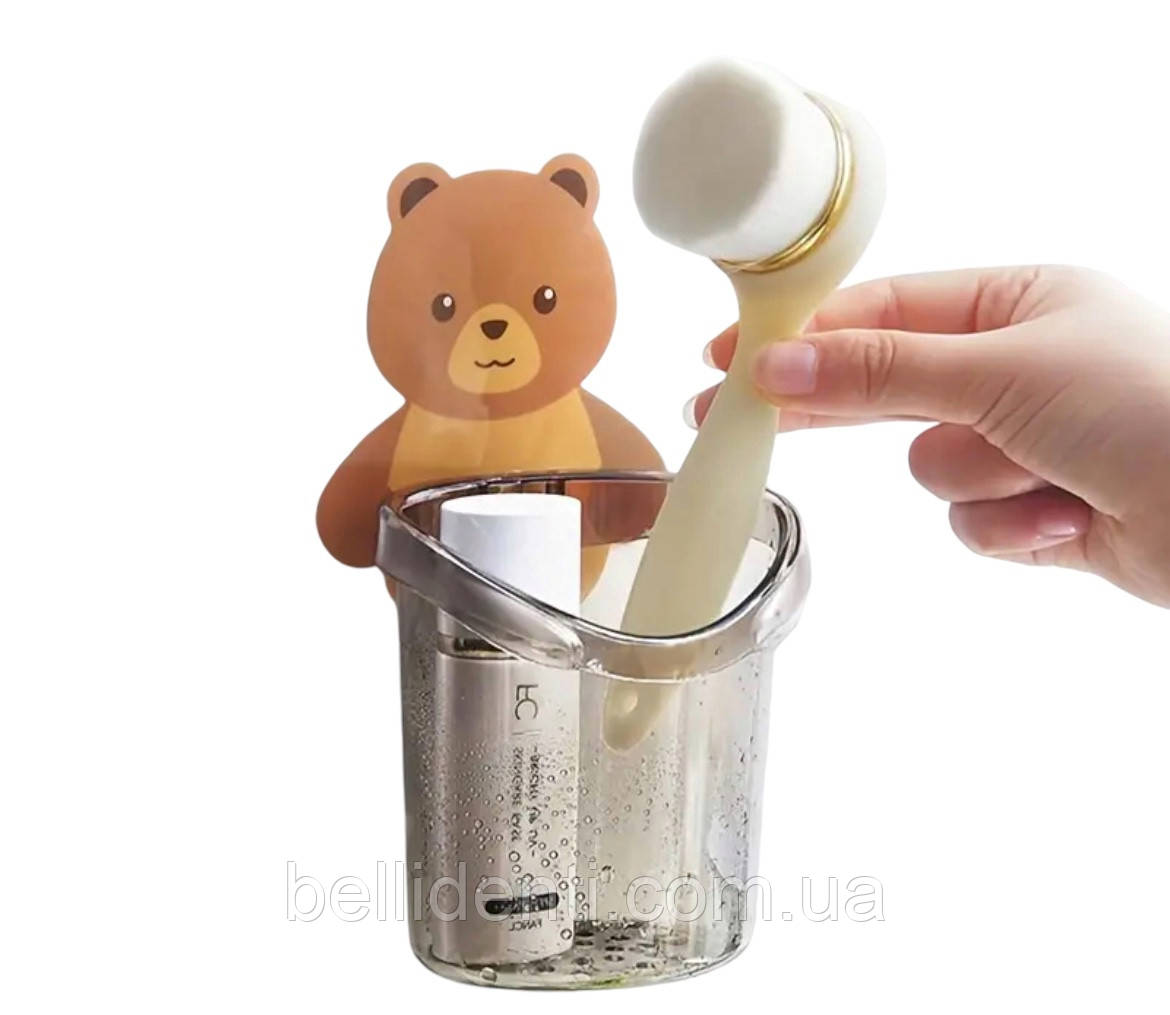 Підставка для зубних щіток Ведмедик (пластиковий стакан), 1 шт