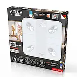 Скляні ваги підлогові Adler AD 8186 (до 180кг, контроль за масою тіла, блютуз), фото 10