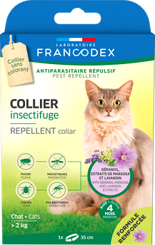 Нашийник Francodex репелентний для котів з гераніолом
