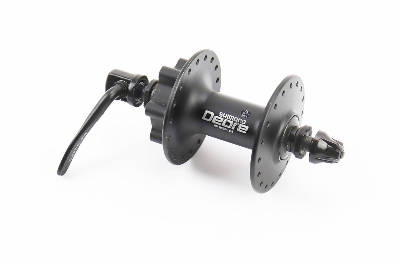 Втулка передня MTB алюмінієва 14Gx36H, Disk-brake, кріпл. ексцентрик, чорна DEORE НВ-M525A, ВЕЛОЗАПЧАСТИНИ, SV-404315, фото 1