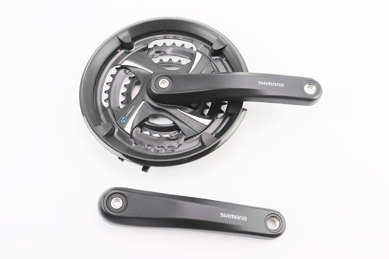 Шатуни "квадрат" 170мм, 48.38.28T MTB, алюмінієві, чорні FC-TX801, ВЕЛОЗАПЧАСТИНИ, SV-404254, фото 1