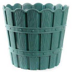 Квітковий горщик із внутрішнім зливом для води 7 л VIOLET HOUSE 1048 BAMBOO GREEN