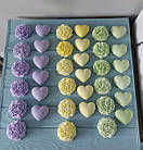 Крафтове мило з ароматом "Лимонне тістечко", красиве мило, мило в формі серця, мило в подарунковій коробці, фото 5