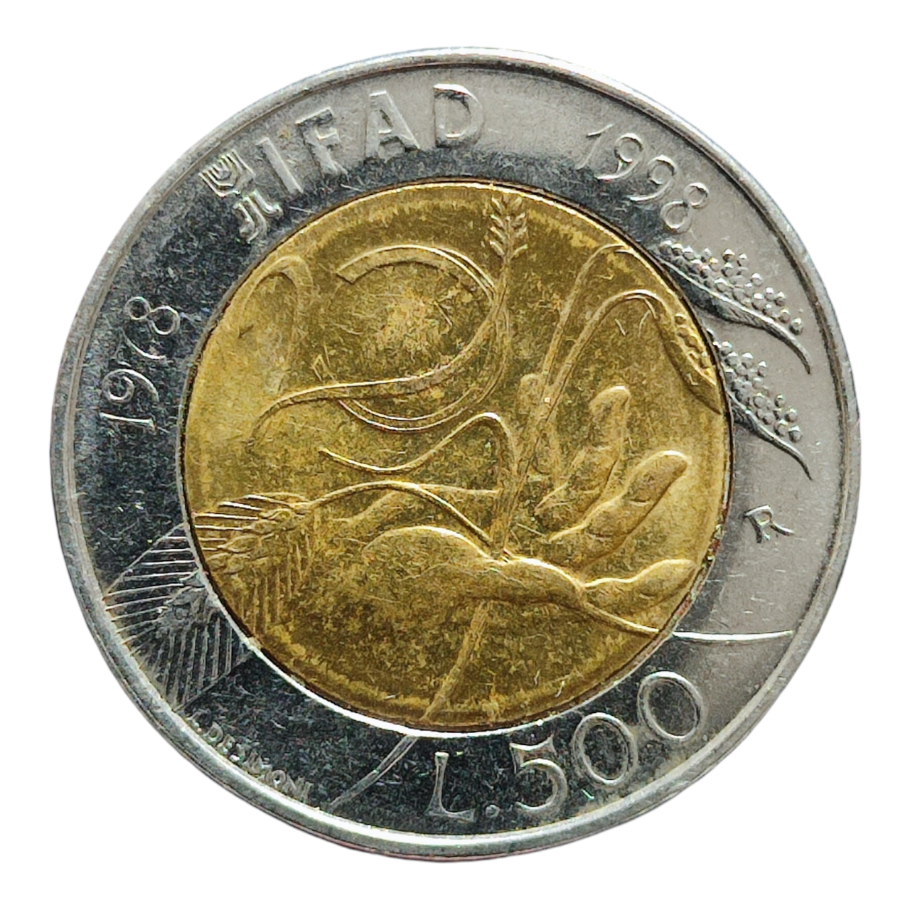 Італія 500 лір, 1998 20 років IFAD