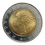 Італія 500 лір, 1998 20 років IFAD, фото 3