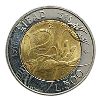 Італія 500 лір, 1998 20 років IFAD