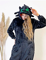 Кигуруми Беззубик, пижама кигуруми для мужчины черный дракон, костюм беззубика для девушки S M L XL