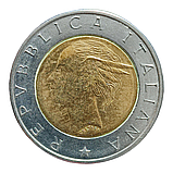 Італія 500 лір, 1994 500-та річниця - Народження Луки Пачолі, фото 3