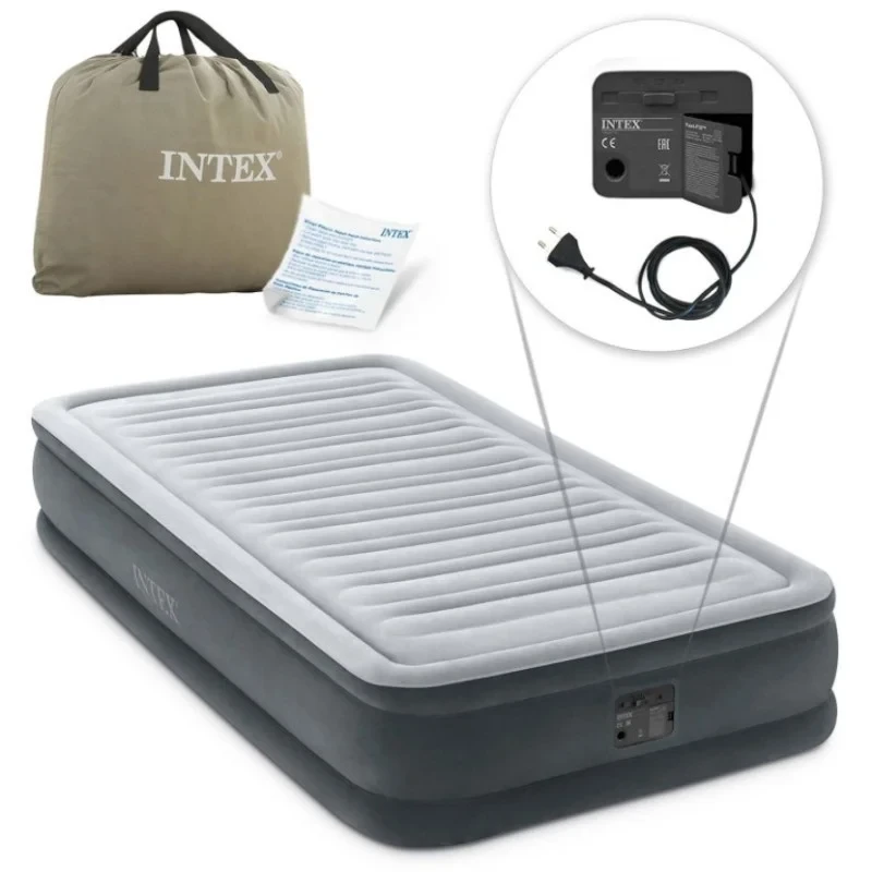 Надувне ліжко Intex 67766 Gray