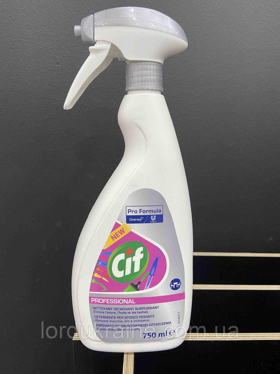 Мийний засіб для видалення туші, чорнила, фломастера, клею Cif Professional Heavy Duty Cleaner, фото 1