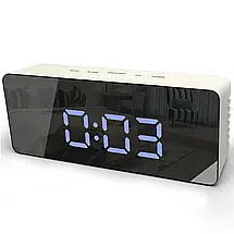 Настільний годинник з LED дисплеєм Technoline WT475 (White/Black Mirror), фото 2