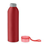 Пляшка для води та охолоджених напоїв  NAPIER 600 мл алюміній з герметичною кришкою та силіконовим ремінцем Червоний, фото 4
