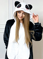 Пижама кигуруми грустная панда кегуруми мужская и женская Панда, комбинезон кигуруми черно белого цвета S-XL