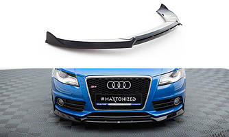 Сплітер Audi S4 B8/A4 S-line (07-11) тюнінг обвіс губа (V2)