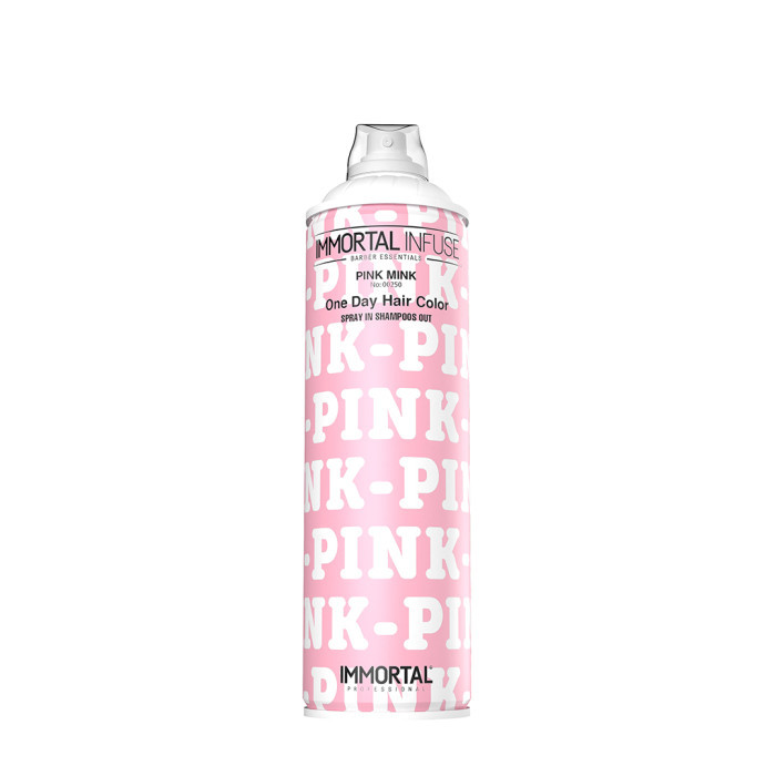 Камуфляж для волосся рожевий Immortal Infuse One Day Hair Color Spray Pink Mink, 200 мл (INF-169)