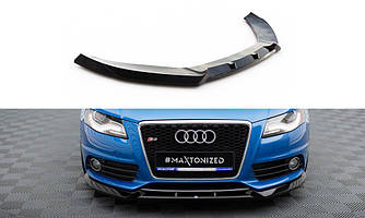 Сплітер Audi S4 B8/A4 S-line (07-11) тюнінг обвіс губа (V3)
