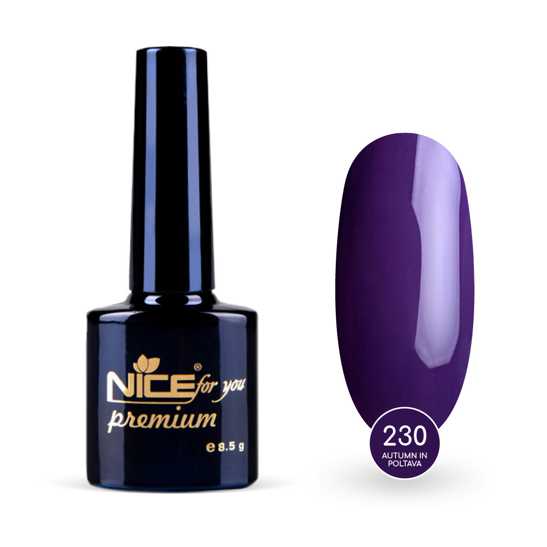 Гель-лак Nice for you Autumn in Poltava Premium №230 Сливовий 8.5 г