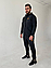 Чоловічий спортивний костюм Nike осінь-зима теплий на флісі стильний зі змійкою, чорний, сірий, хакі, фото 5