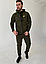 Чоловічий спортивний костюм Nike осінь-зима теплий на флісі стильний зі змійкою, чорний, сірий, хакі, фото 2