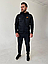 Чоловічий спортивний костюм Nike осінь-зима теплий на флісі стильний зі змійкою, чорний, сірий, хакі, фото 8