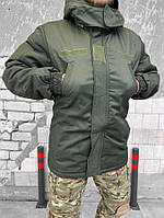 Бушлат мужской военный армейский олива теплый с капюшоном