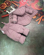Зимовий дитячий теплий костюм від 1 року розміри 80-86 86-92 92-98 98-104 курточка та штанці, фото 5