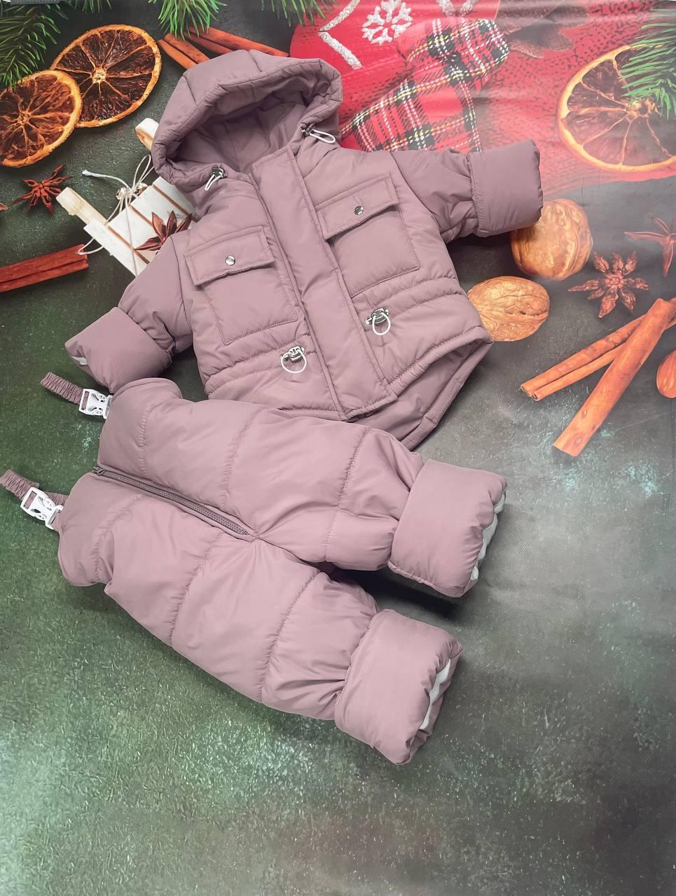 Зимовий дитячий теплий костюм від 1 року розміри 80-86 86-92 92-98 98-104 курточка та штанці