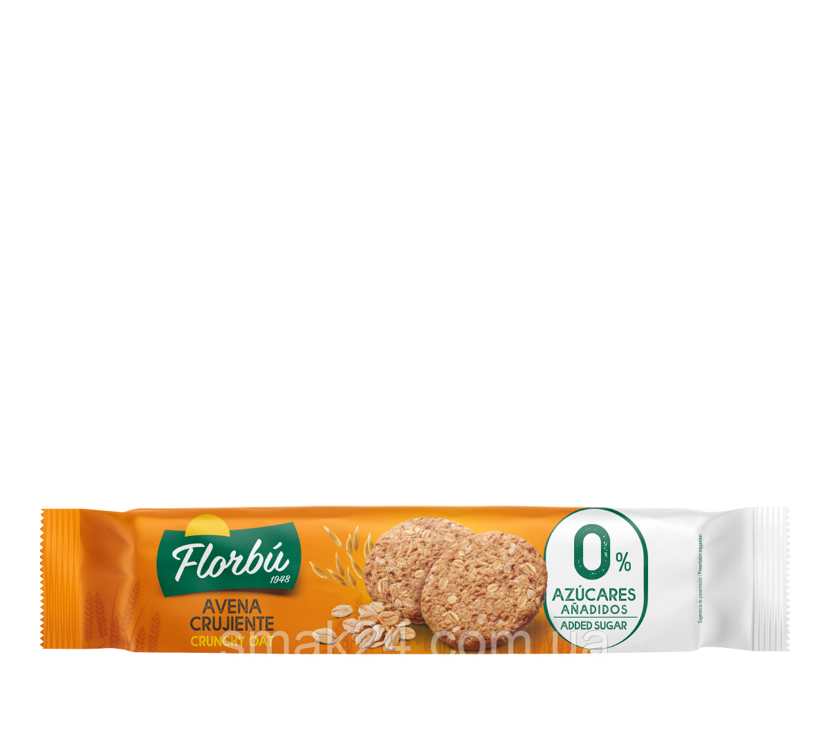 Печиво цілозернове БЕЗ САХАРА Florbu Avena crujiente 0% azucares 150 г Іспанія