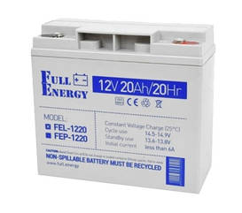 Акумулятор гелевий 12В 20 А•г для ДБЖ Full Energy FEL-1220