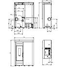 Компактна пелетна піч з водяним контуром NORDICA Virna Idro white — 14,5 кВт, фото 2