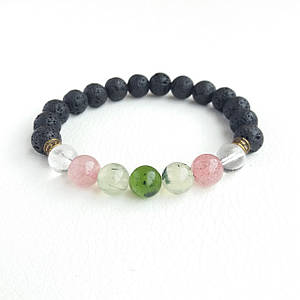 Браслет для Терезів з Нефриту Преніту Авантюрина Гірського кришталю Лави d 8мм