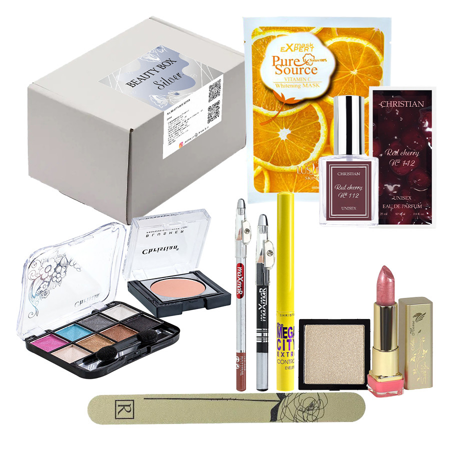 Подарунковий набір для дівчат та жінок BEAUTY BOX SILVER 10 в1+ Сумка Шоппер В ПОДАРУНОК, фото 1