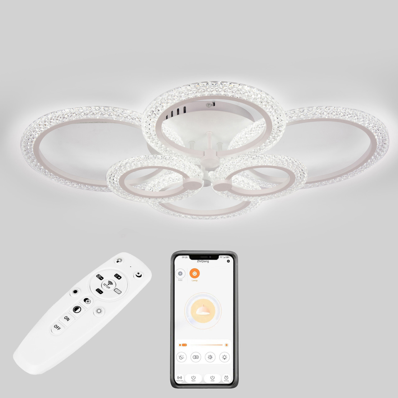 Стельова LED люстра, світлодіодний світильник Sunlight 5805/2+2+2