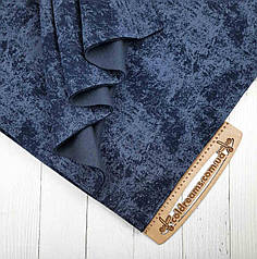 Тринитка з начосом "Темно-синій мармур" щільність 340 г/м.