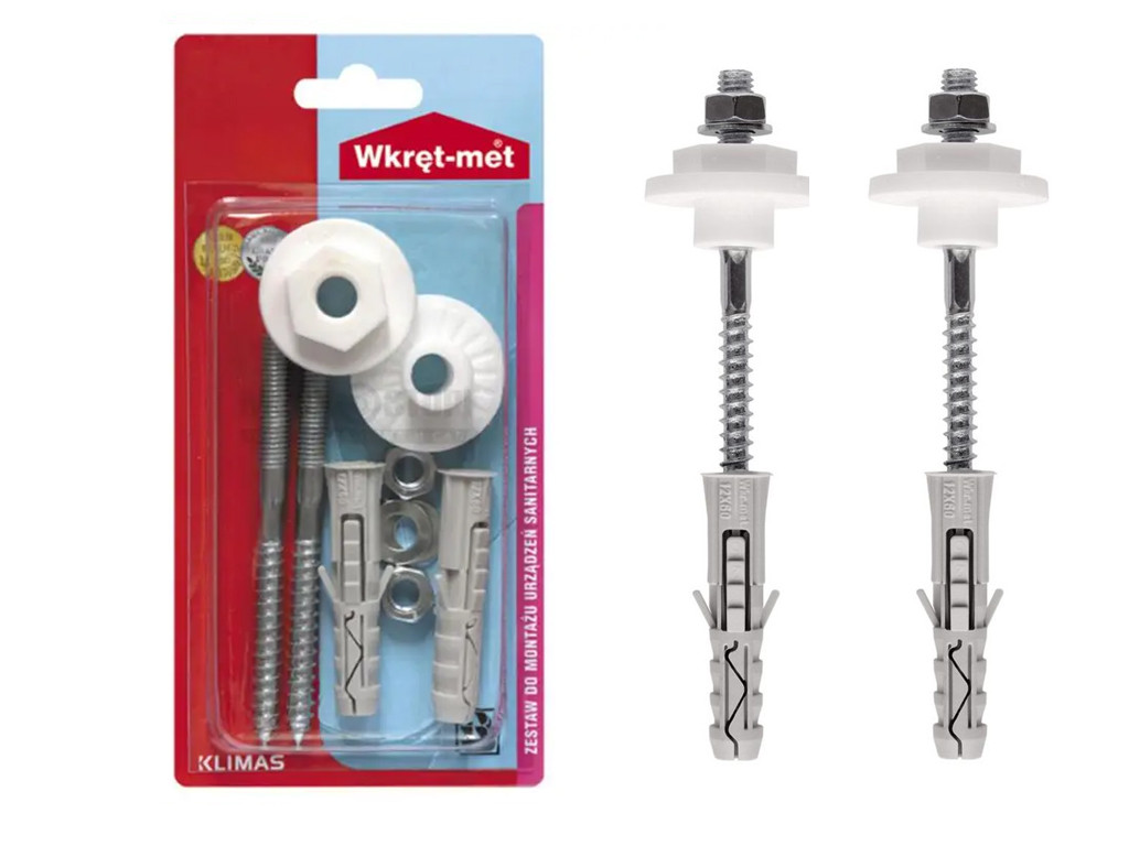 Кріплення умивальника "Wkret-Met" 8х120 білий, фото 1