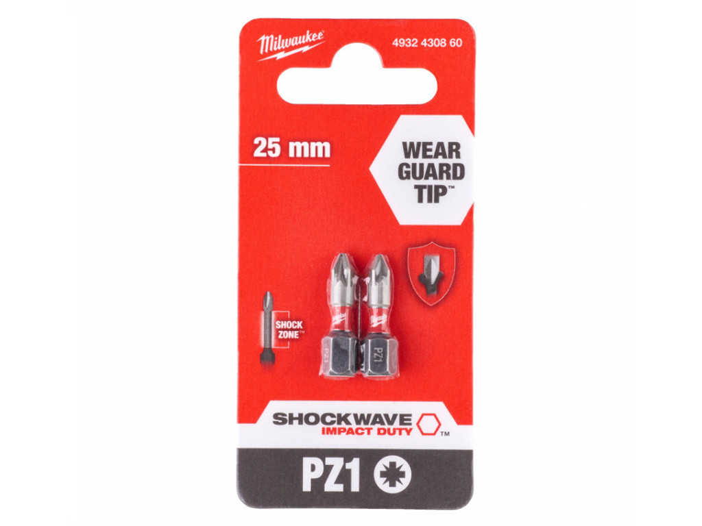 Біта "Milwaukee" РZ1x25мм (2шт), фото 1