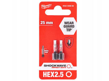 Біта "Milwaukee" HEX2,5х25мм (2шт)