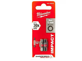 Біта "Milwaukee" HEX5,0х25мм (2шт)